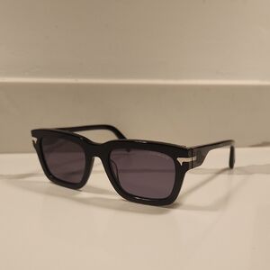 G-Star Black Fat Dexter Rectangular Sunglasses (Unisex)